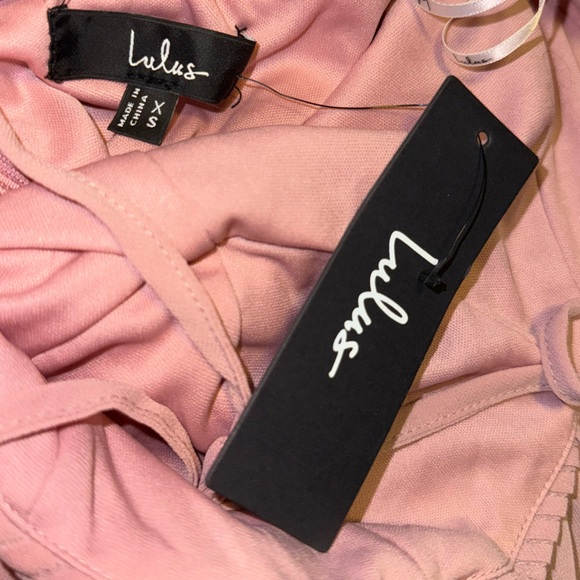 NWT Lulus Cause for Commotion Light Pink Pleated Bustier Maxi Dress Feminine XS - Picture 3 of 7